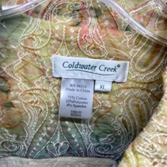 Coldwater Creek Embroidered Paisley Jacket Misses size XL - Picture 4 of 6